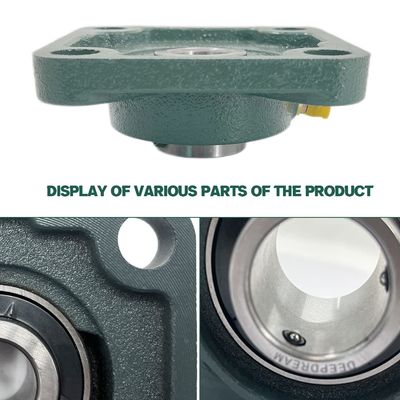 35 mm εσωτερικό τετράγωνο με 4 βρόχους φλάντζο μονάδας μαξιλάρι μπλοκ ρουλέ UCF207 για ρουλέ εισαγωγής