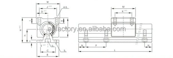 SBR30UU-1800mm CNC αλουμινίου στρογγυλό γραμμικό σιδηρόδρομο και διαφωτιστικό μπλοκ για καταστήματα ένδυσης