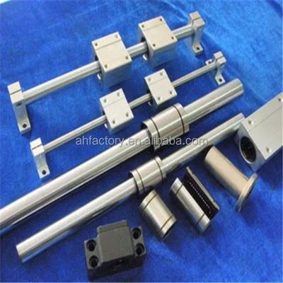 Προσαρμόσιμο μήκος CNC αλουμινίου στρογγυλό γραμμικό σιδηρόδρομο SBR12 με SBR30UU ολίσθηση μπλοκ