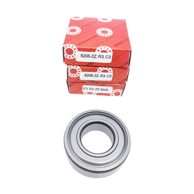 0-25mm Μέγεθος τρύπησης 6205-2Z/C3 Βαθιά λακκούβια σφαιροφόρων ρουλεάντων με πιστοποίηση ISO9001 2008