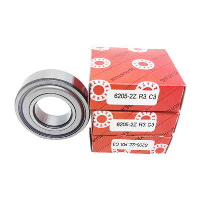 0-25mm Μέγεθος τρύπησης 6205-2Z/C3 Βαθιά λακκούβια σφαιροφόρων ρουλεάντων με πιστοποίηση ISO9001 2008